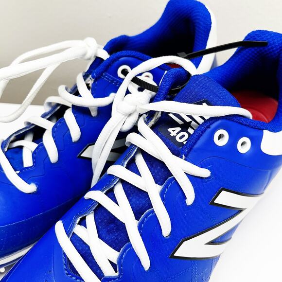 New Balance Men's 4040 v5 Metal Baseball Cleats Blue White Shoes Size 6 - Picture 2 of 7